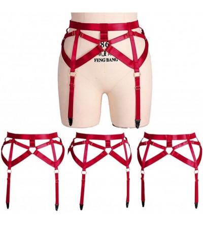 Garters & Garter Belts Women's Punk Garter Belt Belt Leg Body Cage Belt Harness Gothic Stockings Adjust Strap Accessories (00...