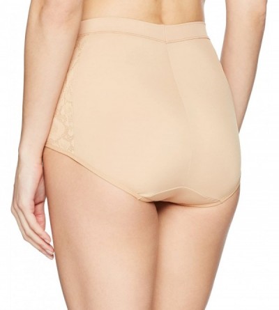 Shapewear Women's Firm Foundations Tame Your Tummy Anti-Static Brief - Transparent Nude Combo - C6180WYZ4YE $14.26