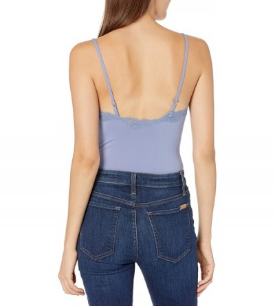 Shapewear Women's Delicious with Lace Low Back Bodysuit - Blue Dove - C012NA82T3O $44.02