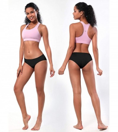 Panties Bikini Panties Women's Low Rise String Breathable Soft Underwear Bonded No Show (6 Pack&3 Pack&1 Pack) - 6 Pack (2 Bl...