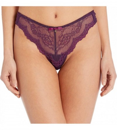 Panties Women's Superboost Lace Thong - Purple - CR18GRWQ3OK $19.90