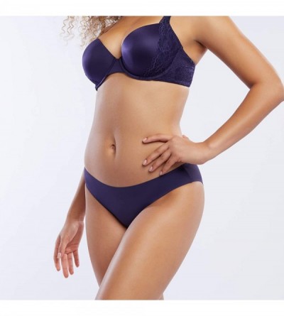 Panties Women's Reg Microfiber Bikini - Navy Blue - CE18WRKMEHE $21.32