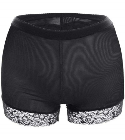 Shapewear Women's Butt Lifter Lace Boy Shorts Body Shaper Enhancer Panties - Black(padded Lace Panties) - C818K5IOAAZ $15.53