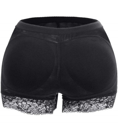 Shapewear Women's Butt Lifter Lace Boy Shorts Body Shaper Enhancer Panties - Black(padded Lace Panties) - C818K5IOAAZ $15.53