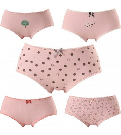 Panties Teen Girls Cotton Brief Underwear Candy Color Lingerie Panty Panties Set - 5 Pack Underwear Nr.300 - CM18CR4AUA4 $15.81