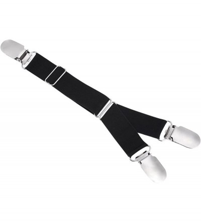Garters & Garter Belts Unisex Straight/Y Style Elastic Nylon Garter Belts Holder with Plastic Metal Non-slip Clip - D Type 4p...