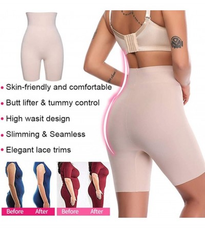 Shapewear Women's Shapewear Thigh Slimmers Comfortable Tummy Control Shaper Shorts Seamless Butt Lifter - Beige ( Light & Smo...