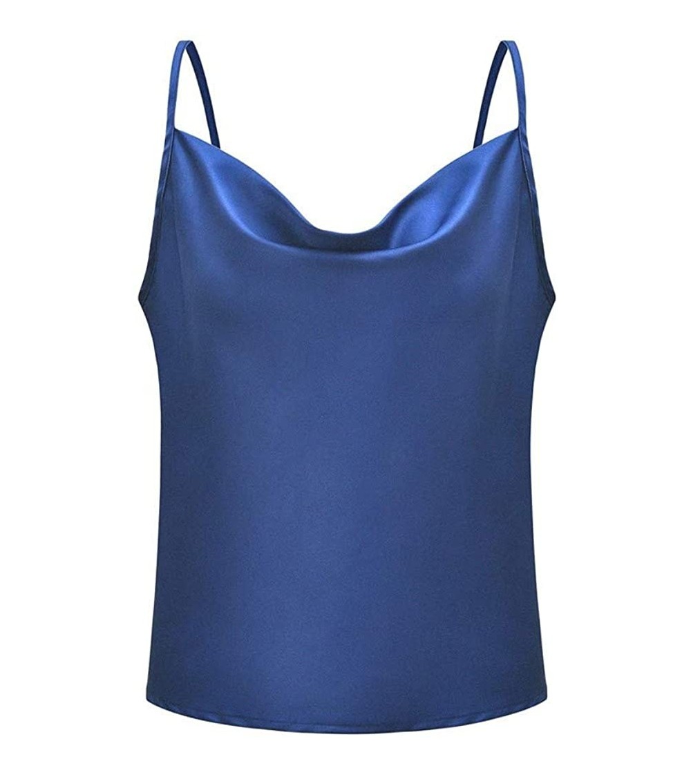 Camisoles & Tanks Women Crochet Tank Camisole Lace Vest Bra Crop Top - Navy★ - CC18M6N244A $25.02
