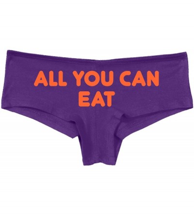 Panties All You Can Eat give The hint it Aint Gonna Lick Itself Purple - Orange - CW18SWN5GYI $27.26