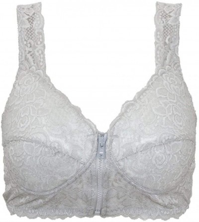 Camisoles & Tanks Front Cross Breathable Silk Bra Solid Color Curved Gathered Bra - H-gray - C4193N04N89 $18.96