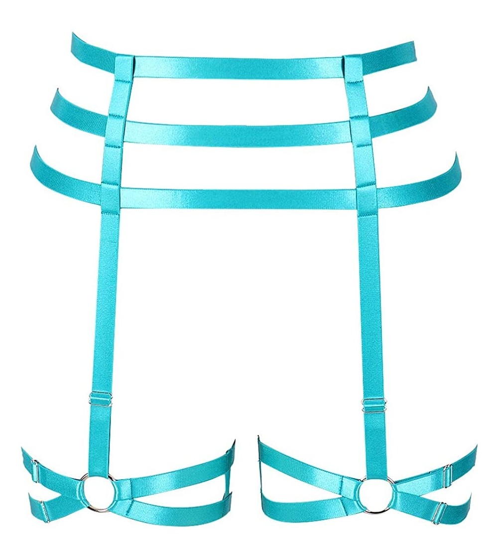 Garters & Garter Belts Women's Punk Harness Cage Leg Garter Lingerie Adjust Thigh Stockings Garter Garmentody Belt Carnival D...