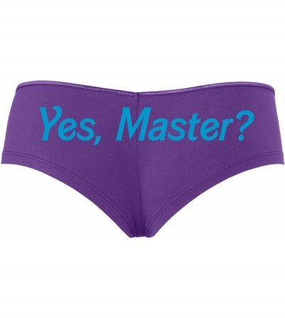 Panties Yes Master DDLG Sexy Purple Boyshort for Daddys Little Slut BDSM - Sky Blue - CH18SWQEO79 $14.15