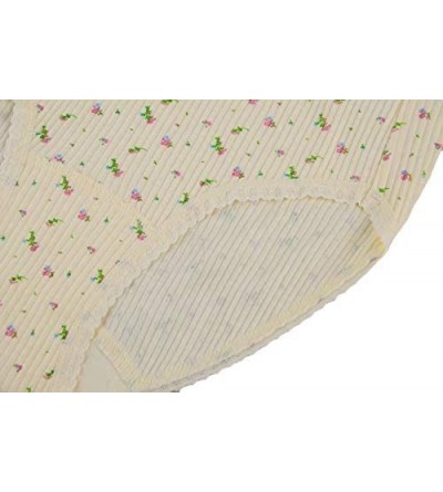 Panties 3 Piece Ladies Cotton Floral Stretch Brief Underwea - Multicoloured B - CZ192DZUG9T $12.53