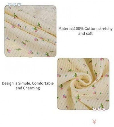 Panties 3 Piece Ladies Cotton Floral Stretch Brief Underwea - Multicoloured B - CZ192DZUG9T $12.53