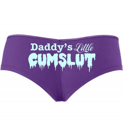 Panties Daddys Little Lil cumslut Cum Slut DDLG BDSM Owned Boyshort - Baby Blue - C318SOG9HOX $17.05