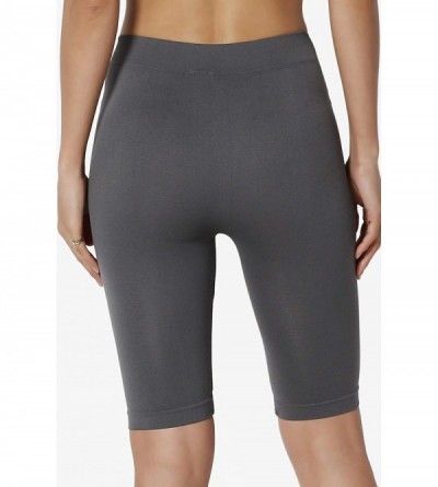 Panties Seamless Everyday Bike Shorts Intimately Under Layer Short Leggings - 17inch Black/Grey - CS18K2Y8CKX $17.08