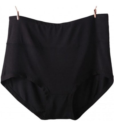 Panties Women's High-Waist Extra Large Modal Cotton Panties Multi Packs Women Full Coverage Underwear Stretch Briefs - Black+...