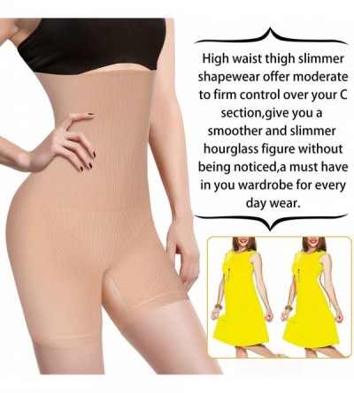 Shapewear Women Waist Trainer Shapewear Tummy Control Body Shaper Shorts Hi-Waist Butt Lifter Thigh Slimmer - Beige - C518RTY...