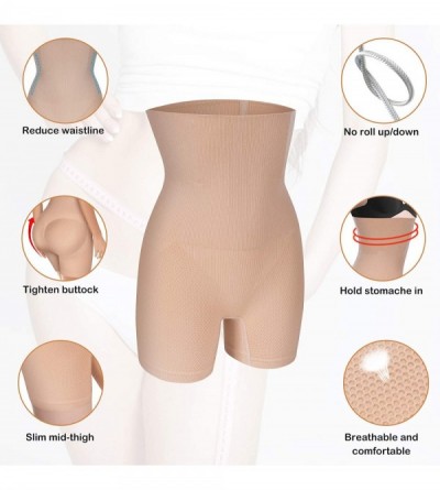 Shapewear Women Waist Trainer Shapewear Tummy Control Body Shaper Shorts Hi-Waist Butt Lifter Thigh Slimmer - Beige - C518RTY...