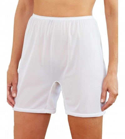 Panties Long Leg Nylon Tricot Panty- 6-pk - White - C81878H7U3L $35.67