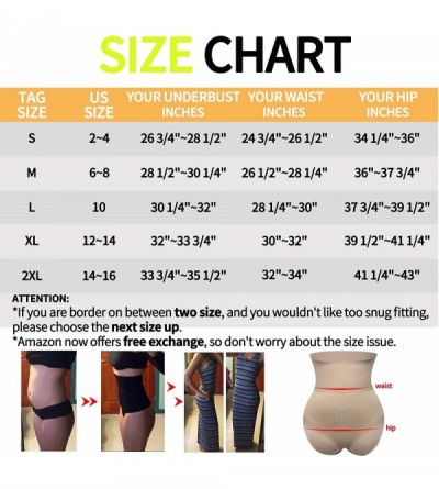 Shapewear Womens Panties Girdles Tummy Control Shaping Underwear High Waist Shapewear Panty Slimming Brief Butt Lifter - Beig...