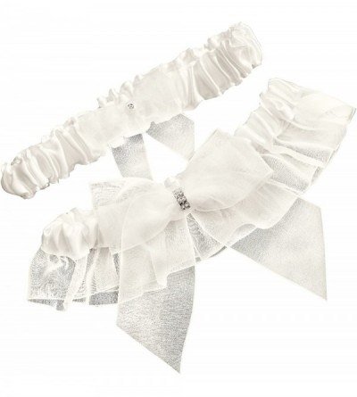 Garters & Garter Belts Bridal Tapestry Bridal Garter Set- Ivory - CE111QILHXV $30.42