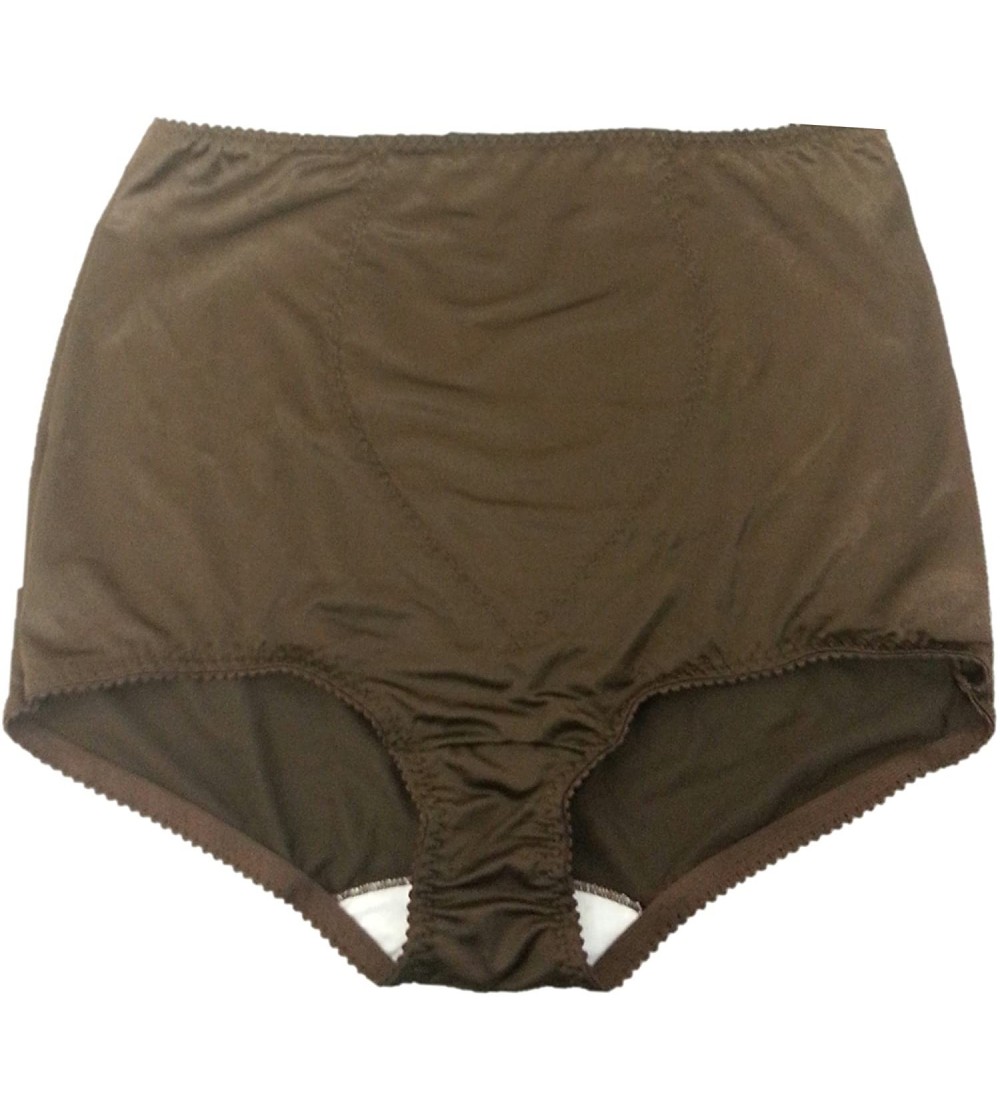 Panties Tummy Panel Light Control Brief Style 8700 (3X-Large- Brown) - CU186WGX0MO $29.38