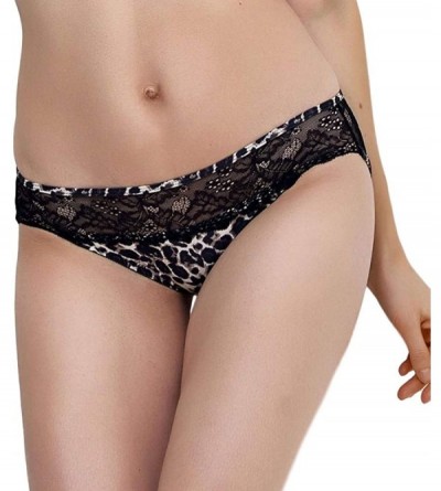 Panties Sexy Open Back Cage Animal Print Panty - Black - CX17WY29CQ0 $14.82