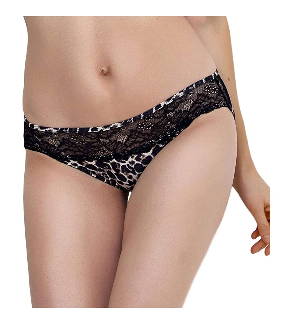 Panties Sexy Open Back Cage Animal Print Panty - Black - CX17WY29CQ0 $14.82