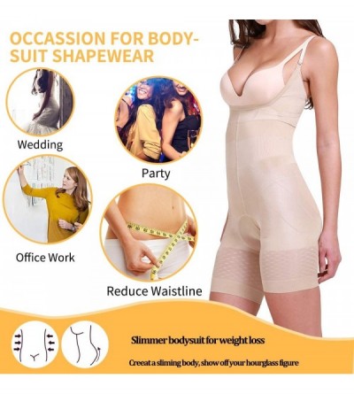 Shapewear Women's Open Bust Bodysuit Shapewear Underwear Tummy Control Shapewear Butt Lifter Bodysuit Panties - Nude2(open Bu...