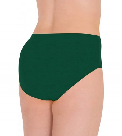 Panties Women's Athletic Brief - Forest Green - C218EQ8M92T $16.82