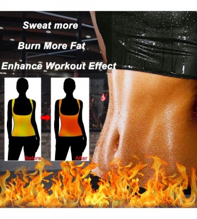 Shapewear Women's Sweat Vest Body Shaper Neoprene Sauna Slimming Workout Tank Tops Waist Trainer Corset for Weight Loss - Bla...