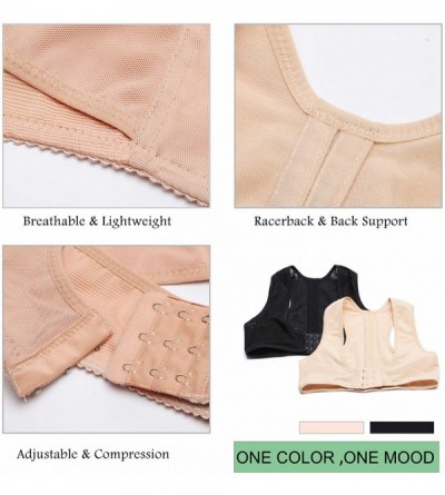 Shapewear Posture Corrector Shapewear for Women Back Support Bra Chest Brace Up Corset X Strap Vest - Nude-racerback - C618Q2...