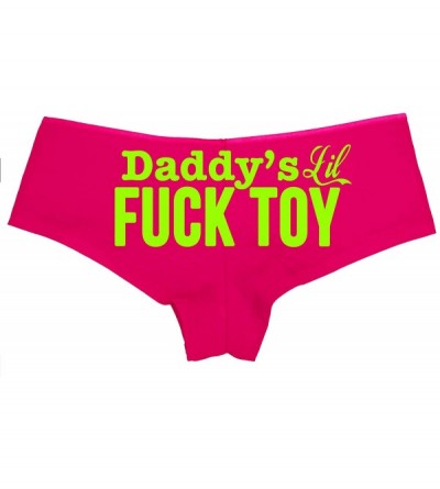 Panties Daddys Little Lil Fuck Toy Fucktoy DDLG BDSM Owned Boyshort - Lime Green - CB18LTM4O5Q $31.98