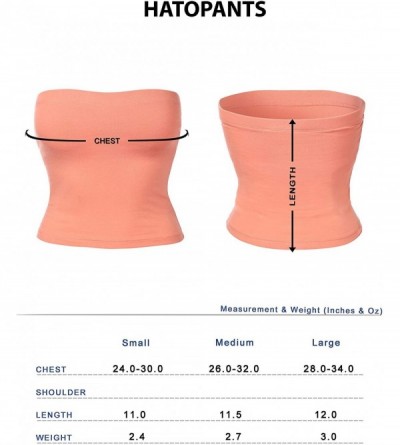 Shapewear Women's Tube Crop Tops Strapless Cute Sexy Cotton Tops - 014-deep Coral-1 - CN18NZCG7QL $13.16