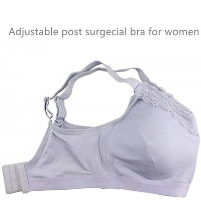 Accessories Post Surgery Bra for Mastectomy Women Silicone Breast Prosthesis with Pockets Cotton for Breast Forms - Grey - CH...