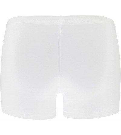 Panties Women's Boy Shorts Underwear Sexy See-Through Sheer Shorts Hot Pants Lingerie - White - CV18Q533L97 $18.07