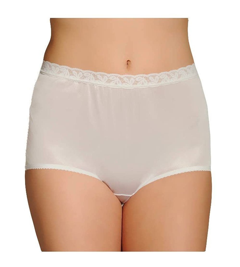 Panties Women's Nylon Classics Brief Panty 17014 - Ivory - C8115XNUAA9 $17.06