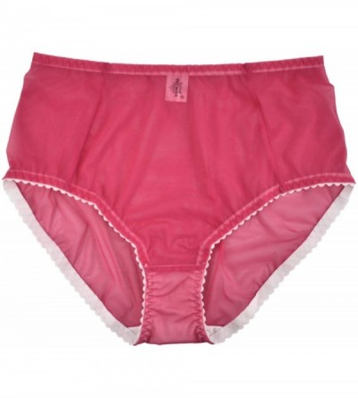 Panties 'Sheer Betty' See-Thru Powermesh Brief Knickers (PLbsk) [USA] - Pink - CZ18NM60OQM $27.23