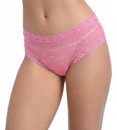 Panties Pack of 8 Women All Lace Cheeky Hipster Panties Plus Size- Assorted 8 Different Lace Pattern Colors - CO18AK0L955 $18.66