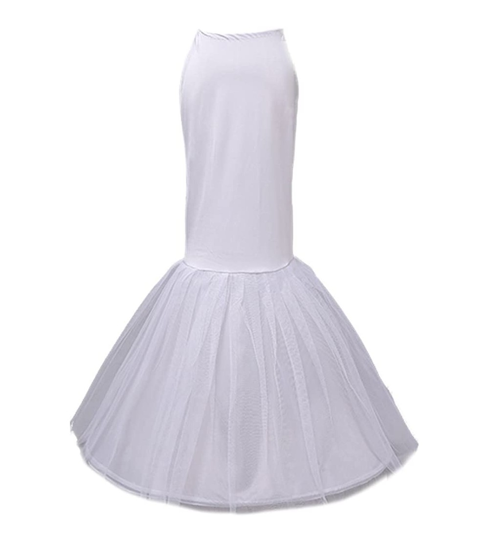 Slips Women's Mermaid Petticoat Fishtail Underskirt for Wedding Dress - White D - CR12I1JXWMV $20.18