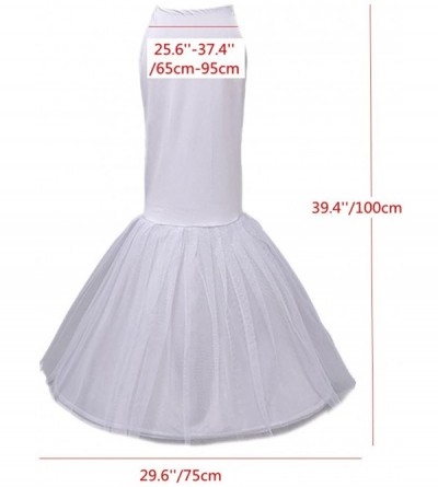 Slips Women's Mermaid Petticoat Fishtail Underskirt for Wedding Dress - White D - CR12I1JXWMV $20.18