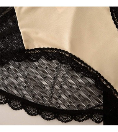 Slips Women Personality Multi-Color Lace Underwear Ladies Hollow Out Underwear - Beige - C4199LGSMZY $15.49