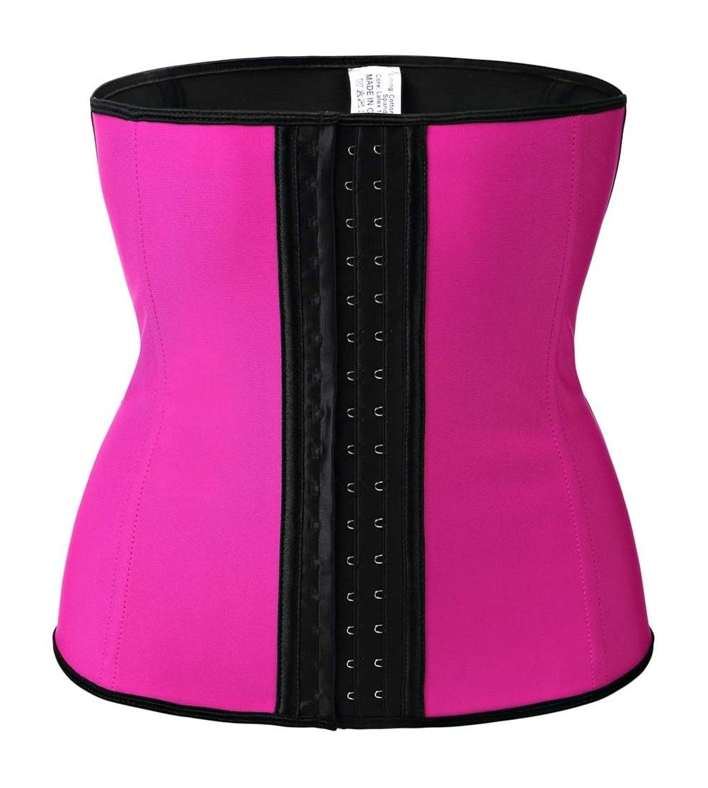 Shapewear Women's Waist Trainer- Tummy Control Corsets Latex Waist Cincher Body Shaper Sports Girdle Weight Loss-Pink-3XS - P...