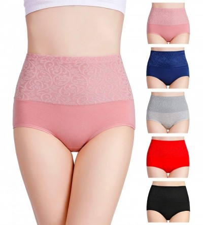 Shapewear Womens High Waist Cotton Briefs Underwear Tummy Control C-section Recovery Soft Stretch Panties - Color B-5 Pack - ...