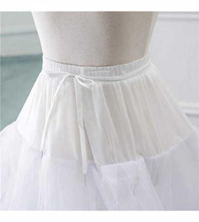 Slips A-line Wedding Petticoat Crinoline Full Length Hoopless Underskirt Slips PT1 - White - CE18UUOO4GN $28.01