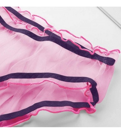 Slips Woemns Underwear Invisible Sexy Lace Panties Translucent Bikini Coverage Panties - Hot Pink - CK1962H4IGL $8.21