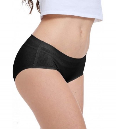 Panties No Show Underwear for Women Seamless Panties Comfortable Briefs - Black-pack of 5 - CM18XI07A7U $15.29