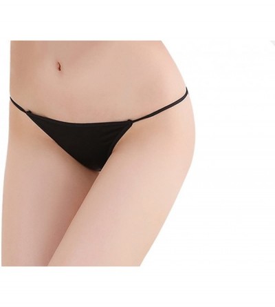 Panties Women's 6 Pack Low-Rise String Bikinis Panty Stretch Brief - Multi Colors - C6189SUW5CW $16.46