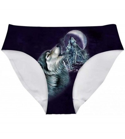 Panties Seamless Underwear Soft Briefs for Women Low Rise Animal Pattern - 1 Pack-design 18 - CR18ST0NUW3 $10.28